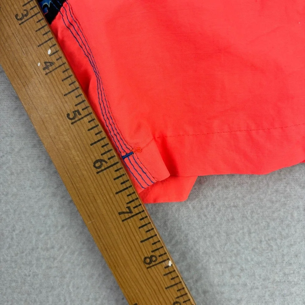 Billabong Board Shorts Mens Large Blue Orange Colorblock Swim Trunks Nylon Retro